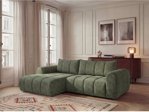 Zielony narożnik (lewostronny/z szezlongiem) Nesty – Bobochic Paris