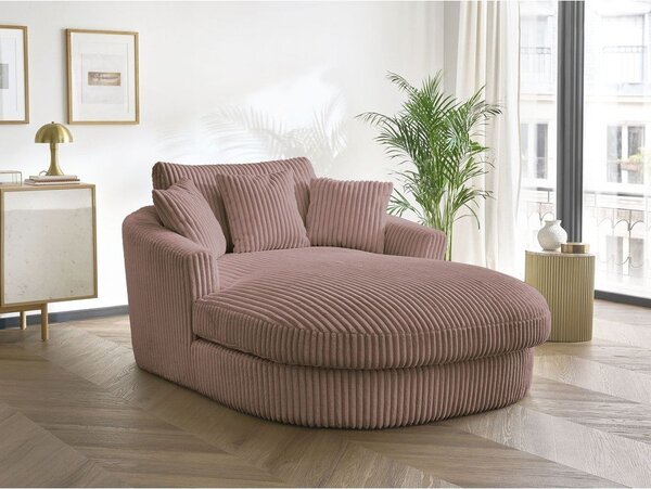Różowy sztruksowy fotel Belem – Bobochic Paris
