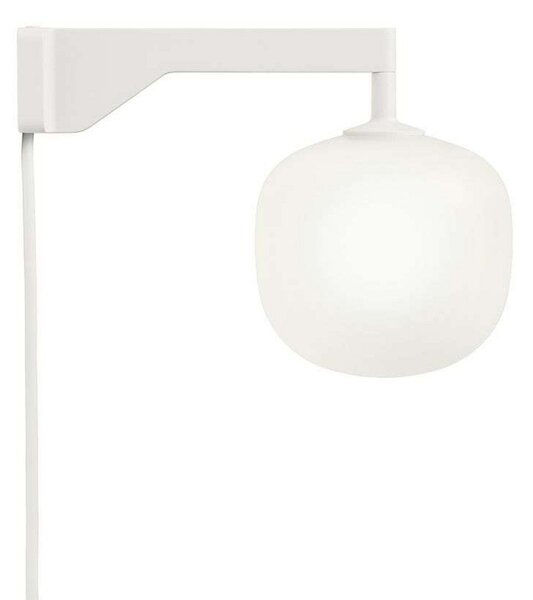Lampa Ścienna Muuto, biały, salon, szkło