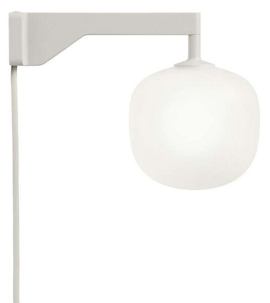 Lampa Ścienna Muuto, szary, salon, szkło