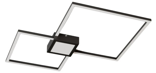 Lampa Sufitowa Lindby, Duetto, ściemnialny, czarny, salon, metal, nowoczesny