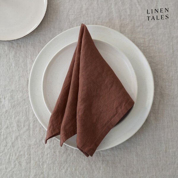 Serwetki zestaw 2 szt. lniane 40x40 cm Chocolate – Linen Tales