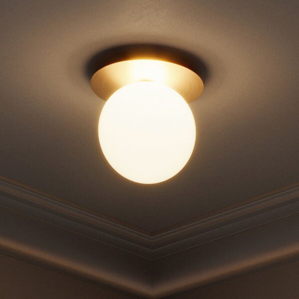 Lampa Ścienna Nuura Aps, Liila 1 Medium, ściemnialny, złoty | mosiężny, salon, szkło, design