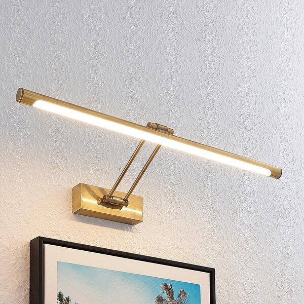 Lampa Ścienna Lucande, Dimitrij, antyczny mosiądz, salon, metal, antyczny