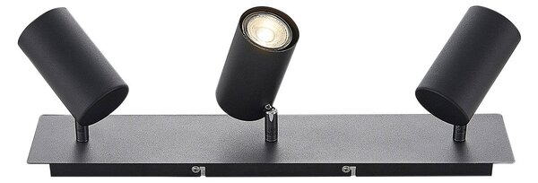 Lampa Sufitowa Lindby, Joffrey, ściemnialny, czarny, salon, metal, nowoczesny
