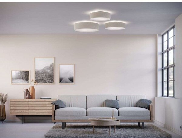 Lampa Sufitowa Belid, ściemnialny, biały, salon, tkanina | tekstylia