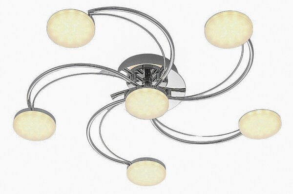 Lampa Sufitowa Lindby, Rouven, metaliczny, salon, metal, nowoczesny