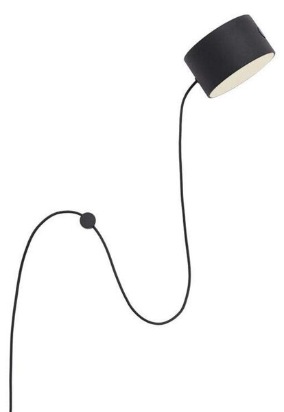 Lampa Ścienna Muuto, ściemnialny, czarny, salon, metal