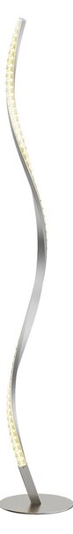 Lampa Podłogowa Lindby, Criostal, ściemnialny, metaliczny, salon, aluminium, nowoczesny