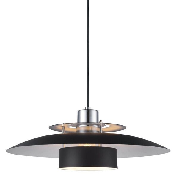 Lampa Wisząca Halo Design, czarny, salon, metal