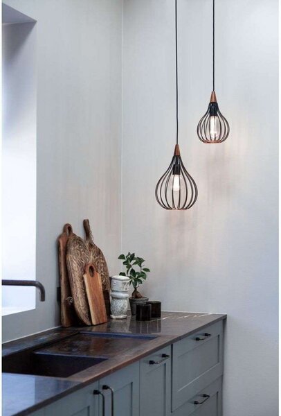 Lampa Wisząca Halo Design, czarny, salon, metal