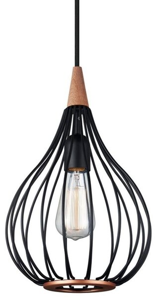Drops Lampa Wisząca Ø23 Black/Dark Wood- Halo Design