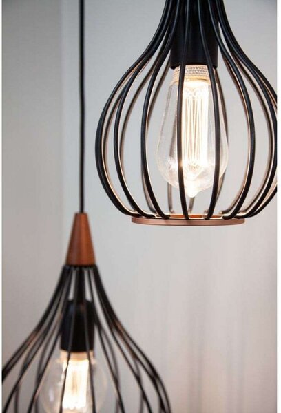 Drops Lampa Wisząca Ø23 Black/Dark Wood- Halo Design