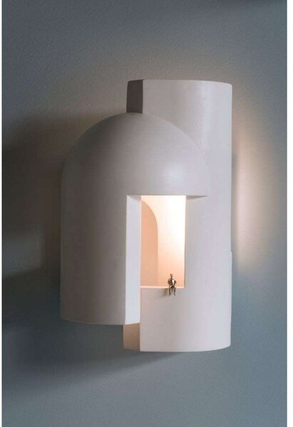 Lampa Ścienna DCW, ściemnialny, biały, salon, gips | glina, design