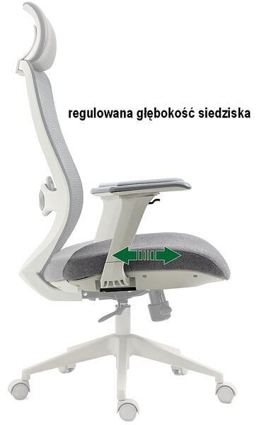 Ergonomiczny fotel biurowy Ergon, zgodny z normą BHP