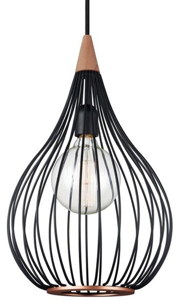 Drops Lampa Wisząca Ø30 Black/Dark Wood - Halo Design