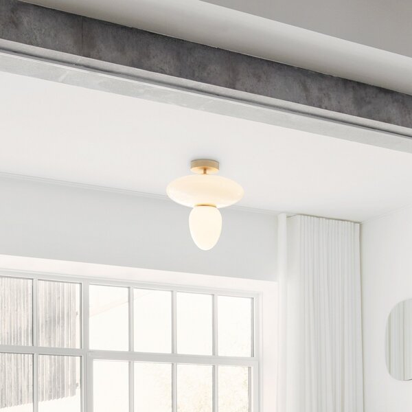 Lampa Sufitowa Nuura Aps, Rizzatto 42, ściemnialny, biały, salon, szkło, design