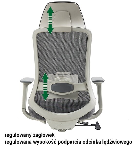 Ergonomiczny fotel biurowy Ergon, zgodny z normą BHP