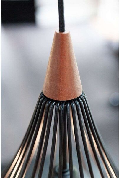 Drops Lampa Wisząca Ø38 Black/Dark Wood - Halo Design