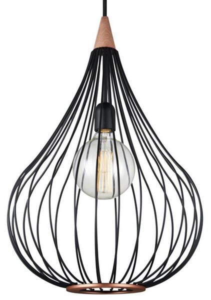 Drops Lampa Wisząca Ø38 Black/Dark Wood - Halo Design
