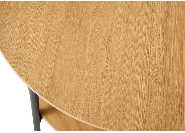 Okrągły stolik w dekorze dębu ø 50 cm Pensacola – Unique Furniture