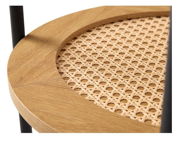 Okrągły stolik w dekorze dębu ø 50 cm Pensacola – Unique Furniture