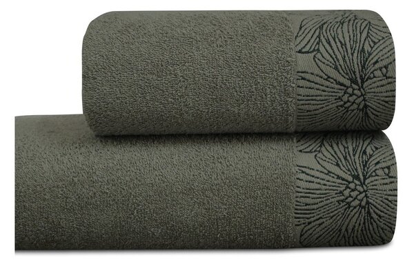 Ciemnozielony bawełniany ręcznik frotte 50x100 cm Valencia – My House