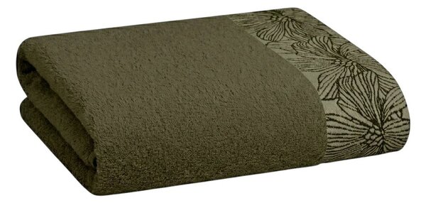 Ciemnozielony bawełniany ręcznik kąpielowy frotte 70x140 cm Valencia – My House