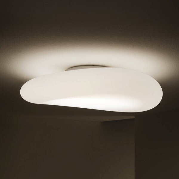 Stilnovo Lampa sufitowa designerska Mr. Magoo, możliwość ściemniania, biały / opal, salon / jadalnia, tworzywo sztuczne, design