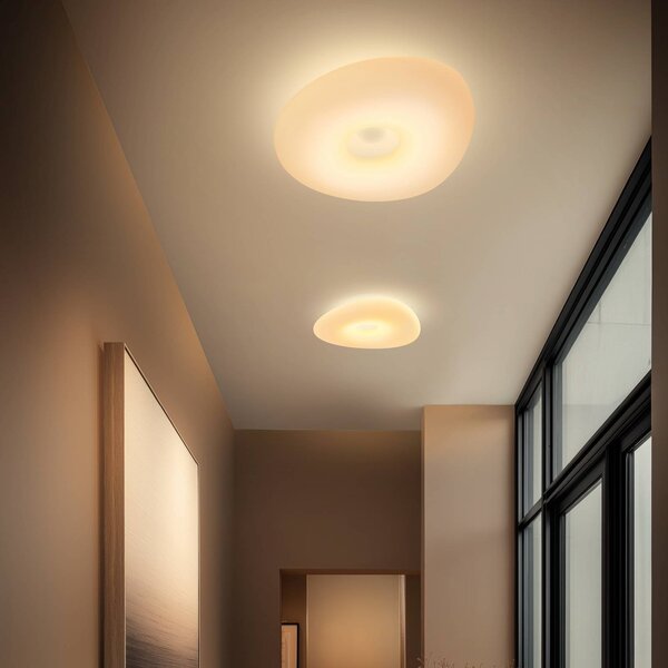 Stilnovo Lampa sufitowa designerska Mr. Magoo, możliwość ściemniania, biały / opal, salon / jadalnia, tworzywo sztuczne, design