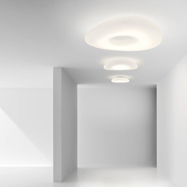 Stilnovo Lampa sufitowa designerska Mr. Magoo, możliwość ściemniania, biały / opal, salon / jadalnia, tworzywo sztuczne, design