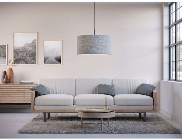 Lampa Wisząca Belid, szary, jadalnia, tkanina | tekstylia