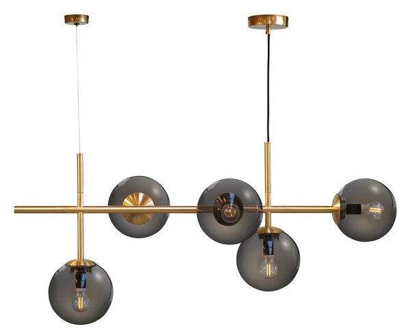 Lampa Wisząca Dyberg Larsen, Como, ściemnialny, złoty | mosiężny, salon, szkło