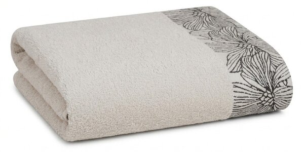 Bawełniany ręcznik frotte w kolorze kości słoniowej 50x100 cm Valencia – My House