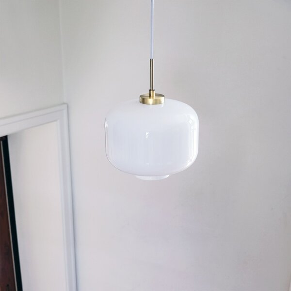 Lampa Wisząca Dyberg Larsen, Arp, ściemnialny, biały, salon, szkło, skandynawski