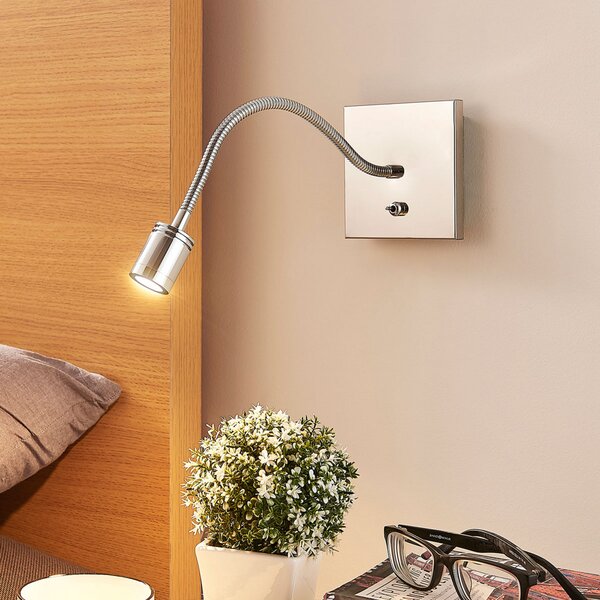 Lampa Ścienna Lindby, Berfin, metaliczny, sypialnia, metal, nowoczesny