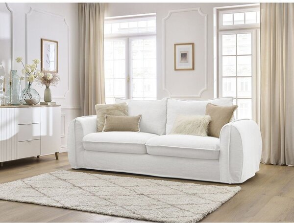 Biała sofa do spania/rozkładana 216 cm Archimede – Bobochic Paris