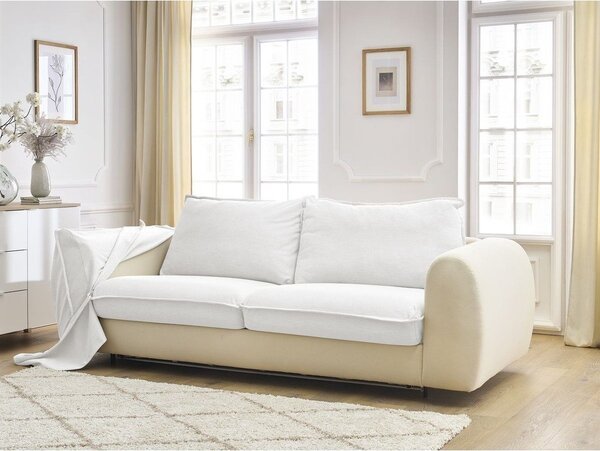 Biała sofa do spania/rozkładana 216 cm Archimede – Bobochic Paris