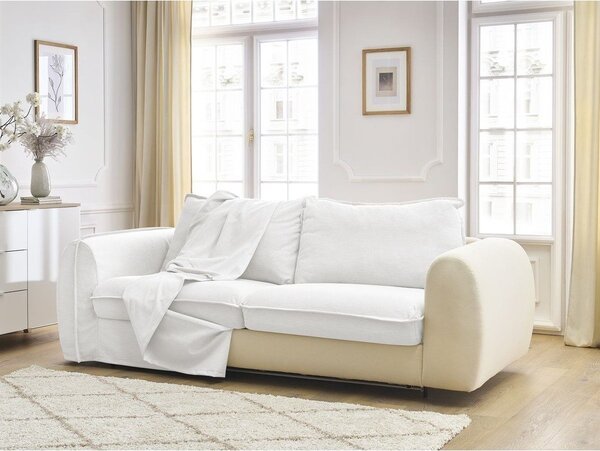 Biała sofa do spania/rozkładana 216 cm Archimede – Bobochic Paris