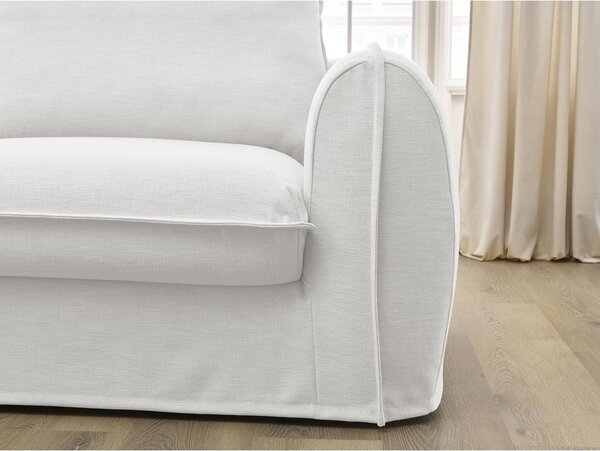 Biała sofa do spania/rozkładana 216 cm Archimede – Bobochic Paris