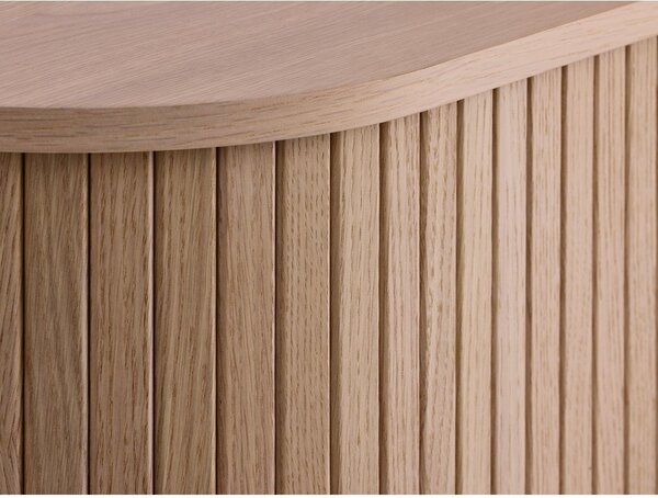 Szafka w dekorze dębu z drzwiami przesuwnymi w jasnym naturalnym kolorze 100x118x40 cm Meta – Unique Furniture