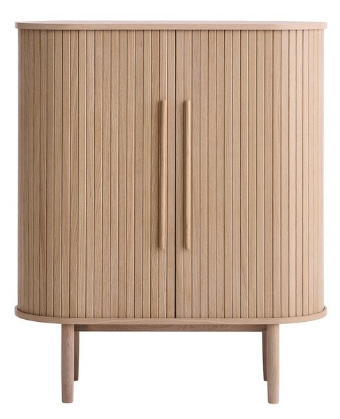 Szafka w dekorze dębu z drzwiami przesuwnymi w jasnym naturalnym kolorze 100x118x40 cm Meta – Unique Furniture