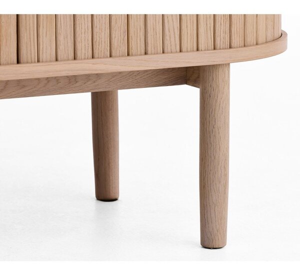 Szafka w dekorze dębu z drzwiami przesuwnymi w jasnym naturalnym kolorze 100x118x40 cm Meta – Unique Furniture