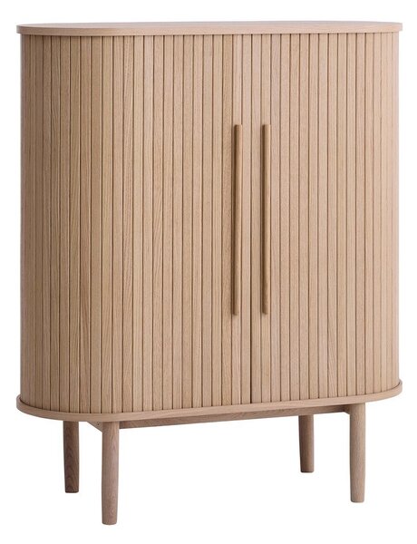 Szafka w dekorze dębu z drzwiami przesuwnymi w jasnym naturalnym kolorze 100x118x40 cm Meta – Unique Furniture