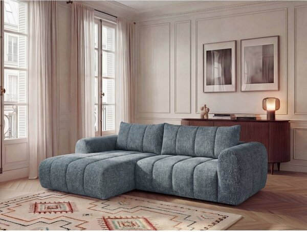 Niebieski narożnik (lewostronny/z szezlongiem) Nesty – Bobochic Paris