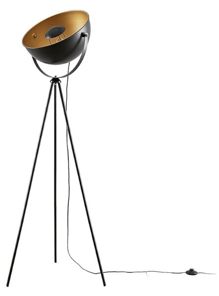 Lampa Podłogowa Lindby, Meline, czarny, salon, metal, nowoczesny