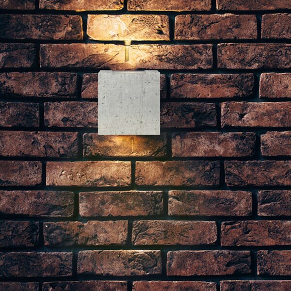 Zewnętrzna Lampa Lucande, Riak, szary, łazienka, beton, nowoczesny