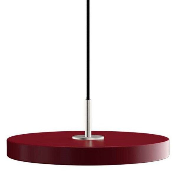 Asteria Lampa Wisząca Mini Ruby Red/Steel Top - UMAGE