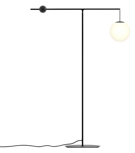 Lampa Podłogowa Luceplan, czarny, salon, metal