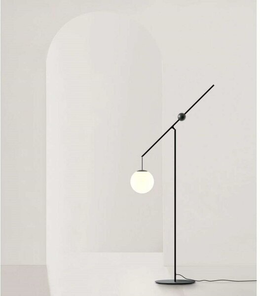 Lampa Podłogowa Luceplan, czarny, salon, metal